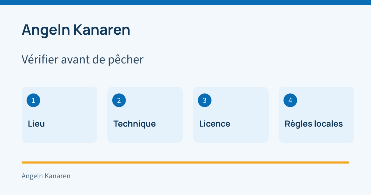 À vérifier avant de pêcher